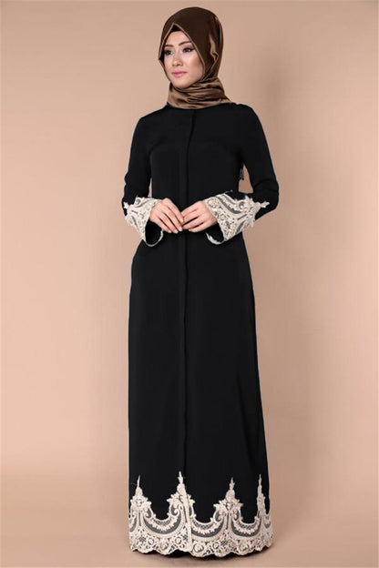 Elegant Women's Lace Abaya - Timeless Beauty with a Modern Touch