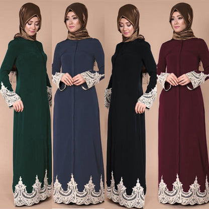Elegant Women's Lace Abaya - Timeless Beauty with a Modern Touch