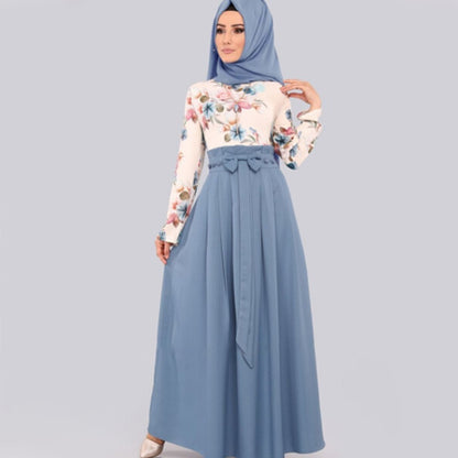 Stylish Floral Print Dress - Middle Eastern Style for Fashionable Look
