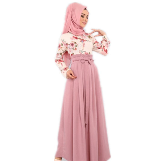 Stylish Floral Print Dress - Middle Eastern Style for Fashionable Look