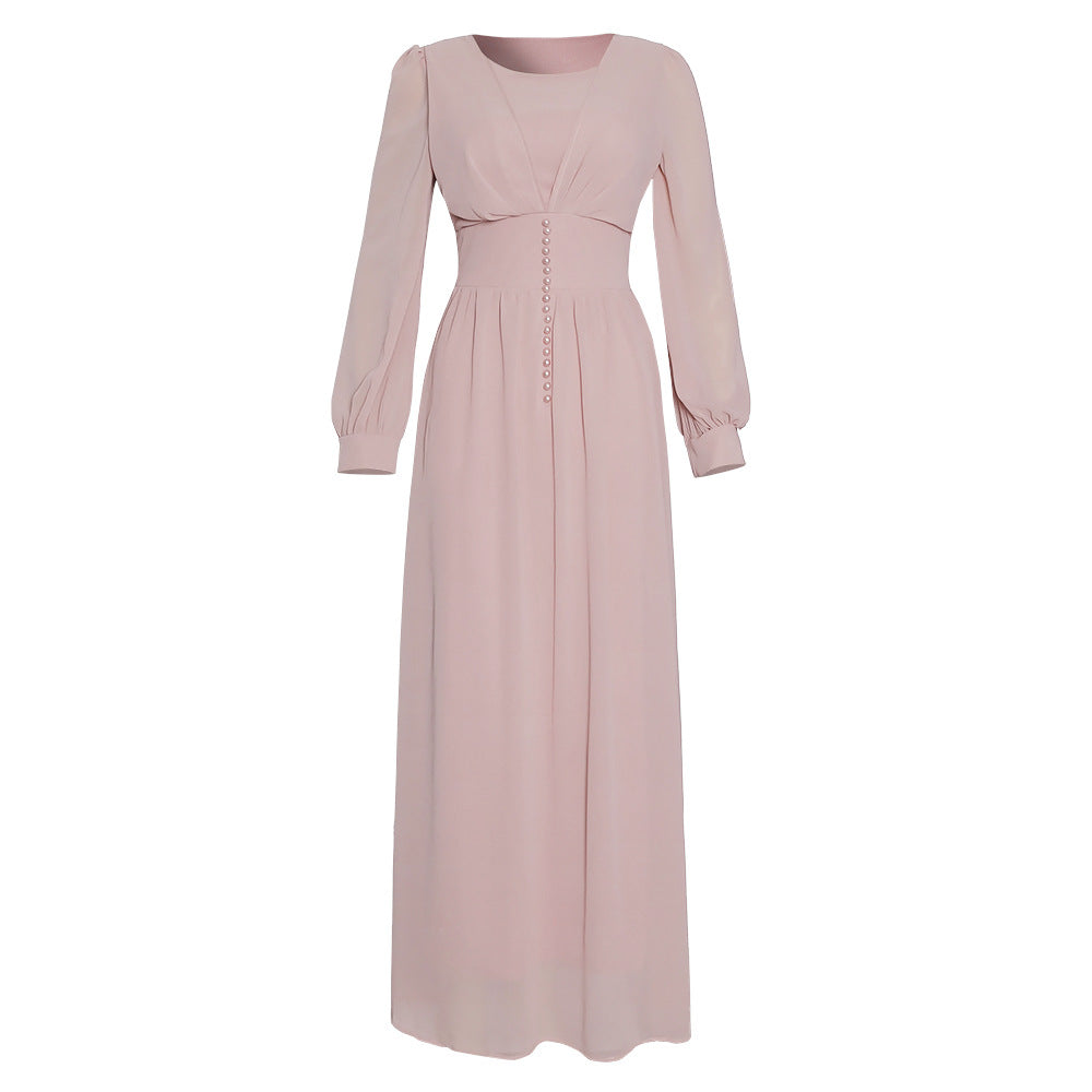 Elegant Long Sleeve Chiffon Abaya