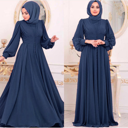 Elegant Long Sleeve Chiffon Abaya