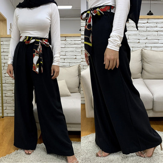 Women's Elegant Wide Leg Pants - European Style