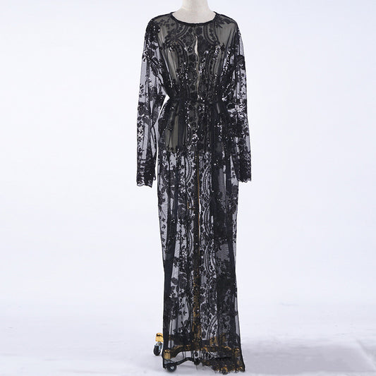 Luxury Sequined Muslim Abaya for a Glamorous Look