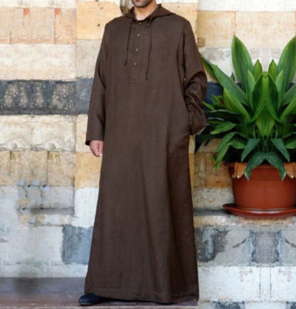 Minimalist Men's Hooded Thobe