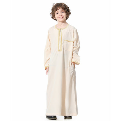 Elegant Boys' Thobe - Middle Eastern Style for Young Boys