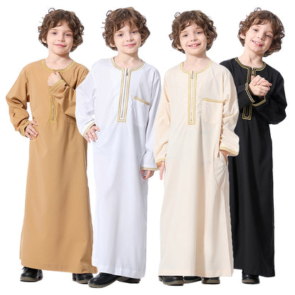 Elegant Boys' Thobe - Middle Eastern Style for Young Boys