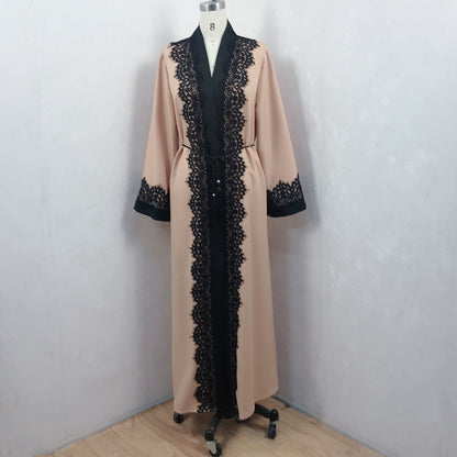 Elegant Women's Lace Cardigan Robe Dress